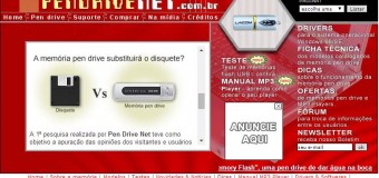 Tela do extinto website Pen Drive Net